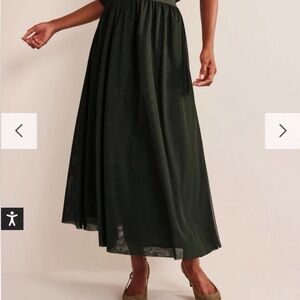 Boden Green A-Line Skirt